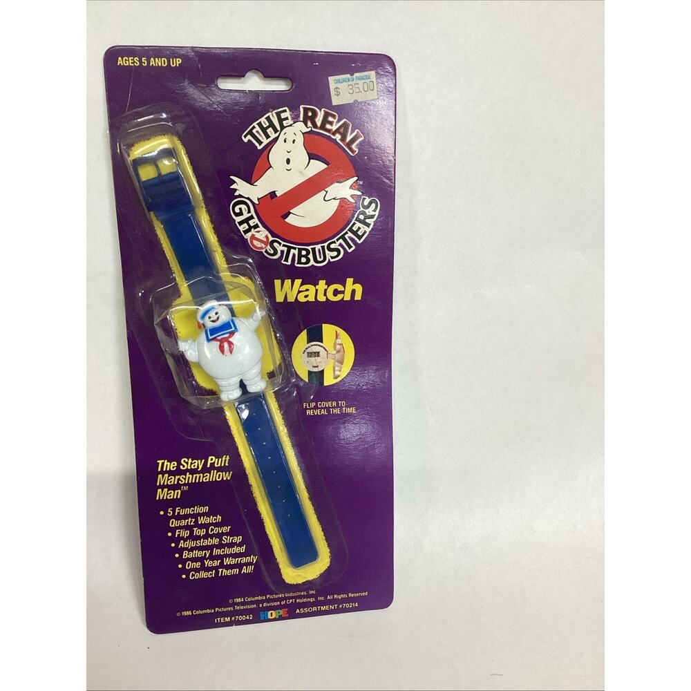 Vintage 1989 Hope Industries Real Ghostbusters Stay Puft Marshmallow Man Watch